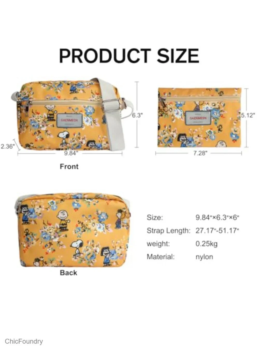 Lightweight Mini Crossbody Bag with Adjustable Strap Travel Shoulder Bag